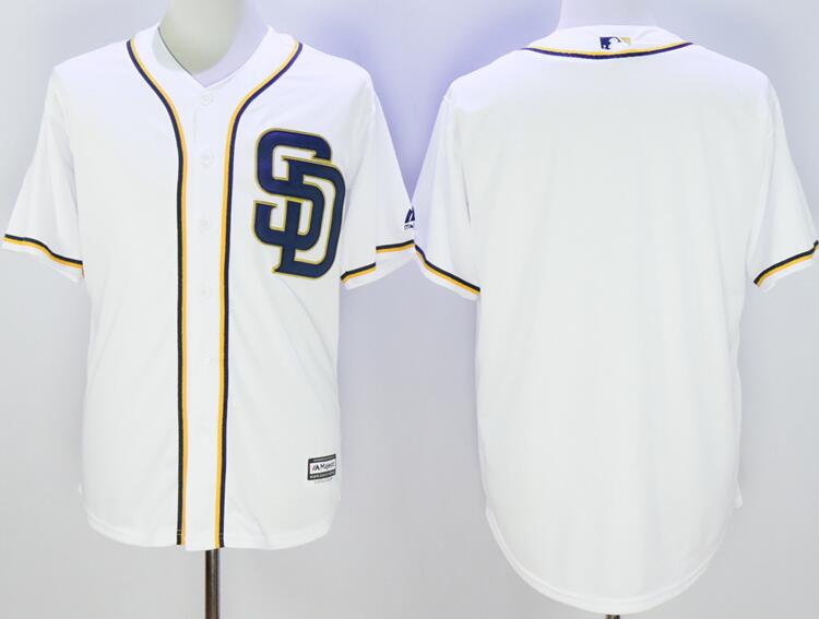 San Diego Padres Blank Authentic white majestic baseball Jersey