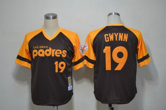 San Diego Padres GWYNN 19 brown mlb jerseys