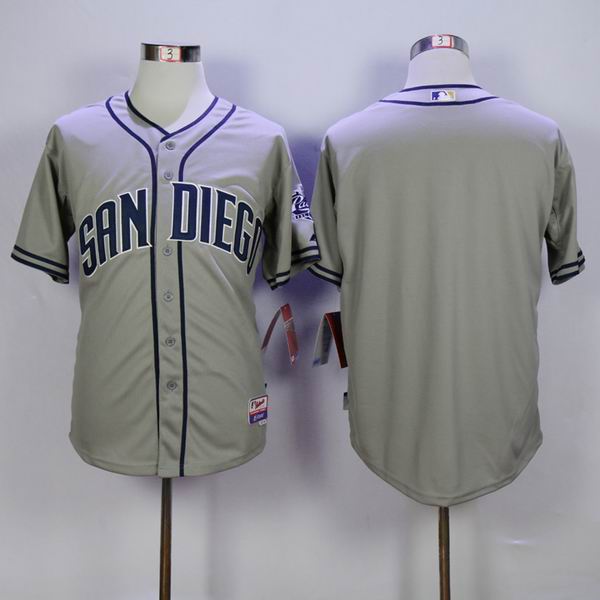 San Diego Padres blank Dark gray men MLB baseball jersey