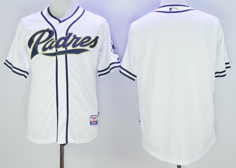 San Diego Padres blank Dark white men MLB baseball jersey