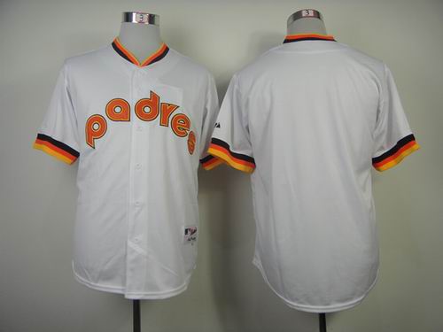 San Diego Padres blank white throwback mlb jerseys