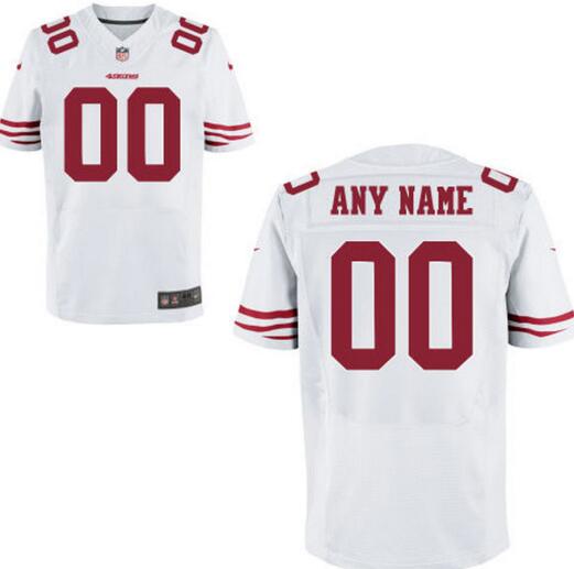 San Francisco 49ers Nike White Custom Elite Jersey for Men women youth kids