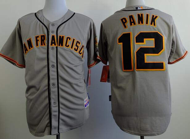 San Francisco Giants 12 Joe Panik gray men MLB baseball Jersey