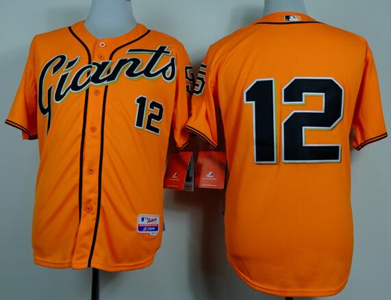 San Francisco Giants 12 Joe Panik orange men MLB baseball Jersey