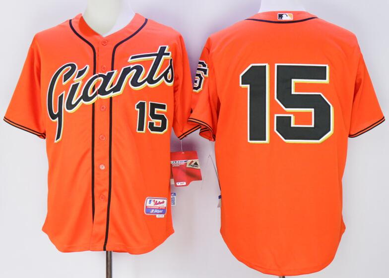 San Francisco Giants 15 Bruce Bochy orange men baseball MLB Jersey