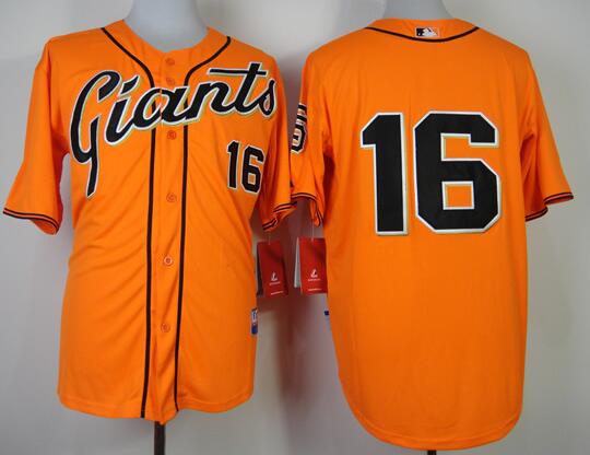 San Francisco Giants 16 Angel Pagan Orange men mlb Baseball Jersey