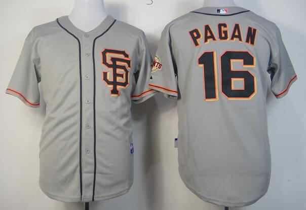 San Francisco Giants 16 Angel Pagan grey men mlb Baseball Jerseys