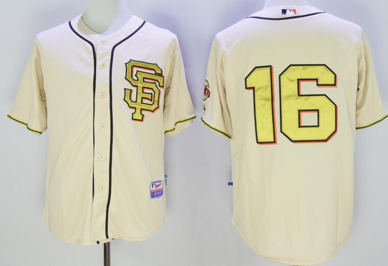 San Francisco Giants 16 Pagan white gold mlb jerseys