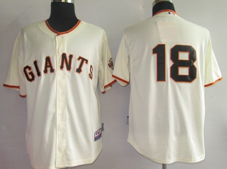 San Francisco Giants 18 CAIN white MLB baseball Jersey