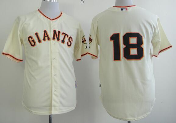 San Francisco Giants 18 Matt Cain beige men baseball MLB Jerseys