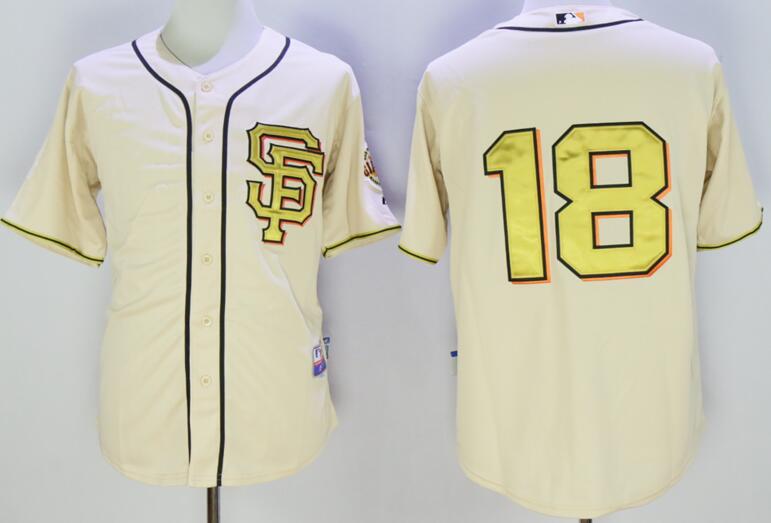 San Francisco Giants 18 Matt Cain gold men baseball MLB Jersey