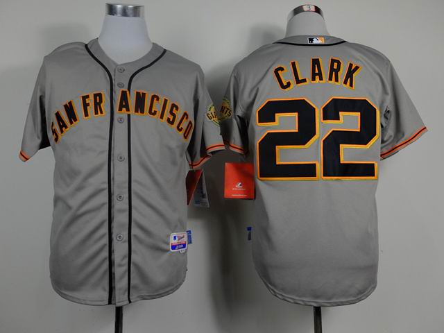 San Francisco Giants 22 Will Clark Grey MLB baseball Jerseys