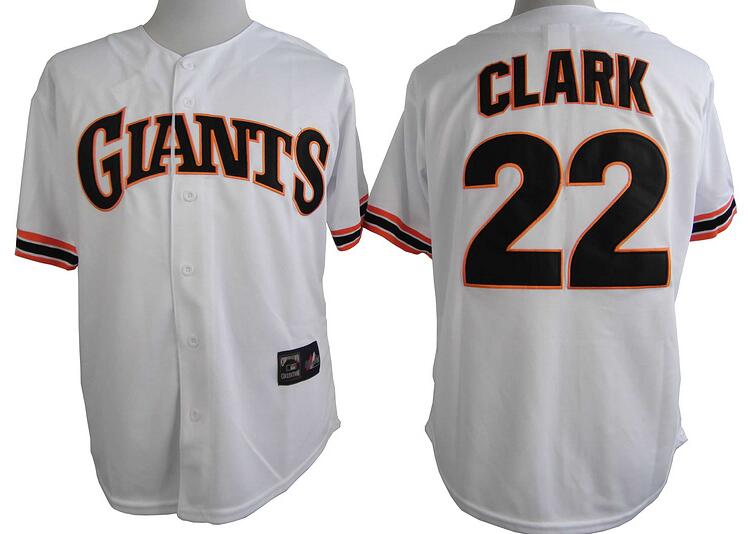 San Francisco Giants 22 Will Clark white MLB baseball Jerseys