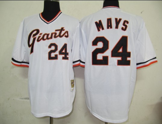 San Francisco Giants 24 Willie Mays White MLB Jersey