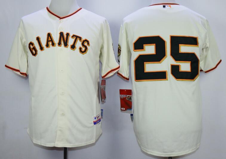 San Francisco Giants 25 Barry Bonds beige men baseball mlb jerseys