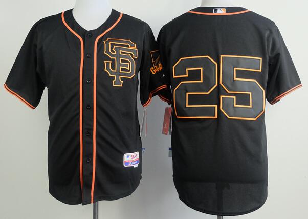 San Francisco Giants 25 Barry Bonds black men baseball mlb jersey