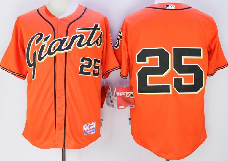 San Francisco Giants 25 Barry Bonds orange men baseball mlb jersey