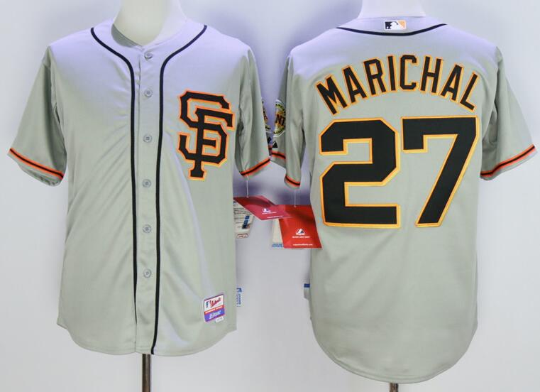 San Francisco Giants 27 Juan Marichal grey men baseball MLB Jerseys