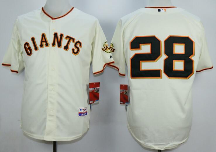 San Francisco Giants 28 Buster Posey beige men MLB baseball Jerseys