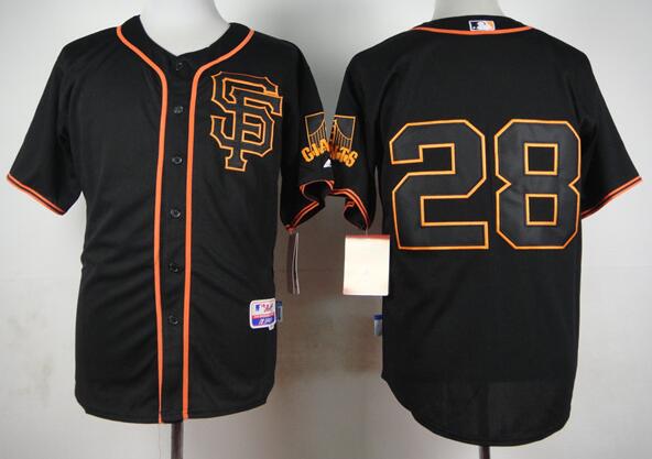 San Francisco Giants 28 Buster Posey black men MLB baseball Jerseys