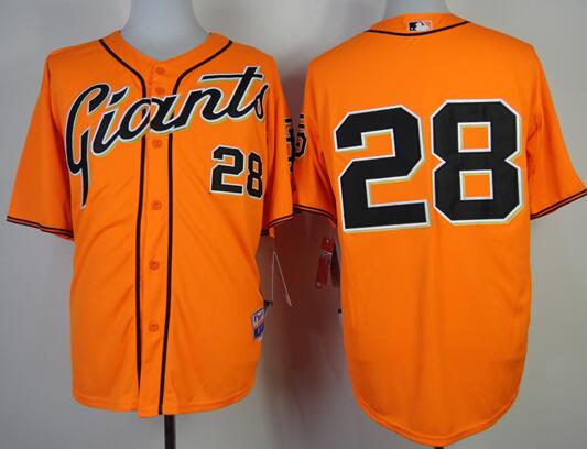 San Francisco Giants 28 Buster Posey orange men MLB baseball Jerseys