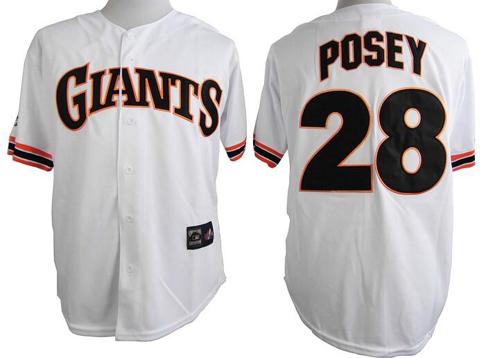 San Francisco Giants 28 Buster Posey white men MLB baseball Jersey