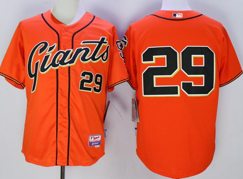 San Francisco Giants 29 Jeff Samardzija orange men mlb baseball jersey