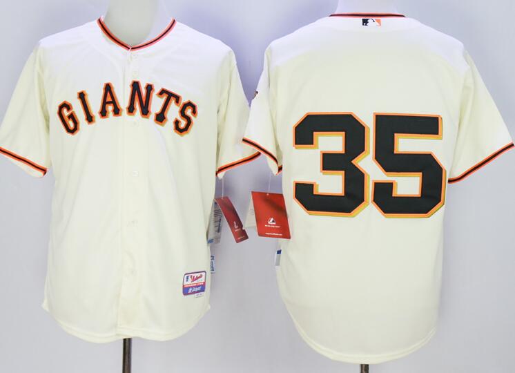 San Francisco Giants 35 Brandon Crawford beige men mlb baseball jerseys