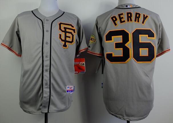 San Francisco Giants 36 Gaylord Perry Grey throwback MLB baseball Jersey