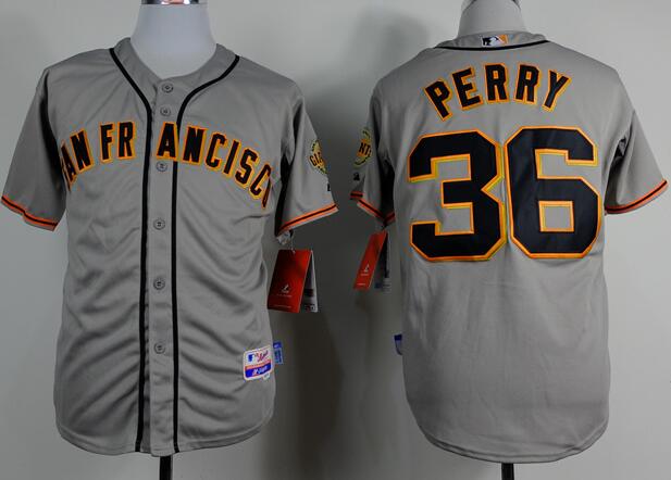 San Francisco Giants 36 Gaylord Perry Grey throwback MLB baseball Jerseys