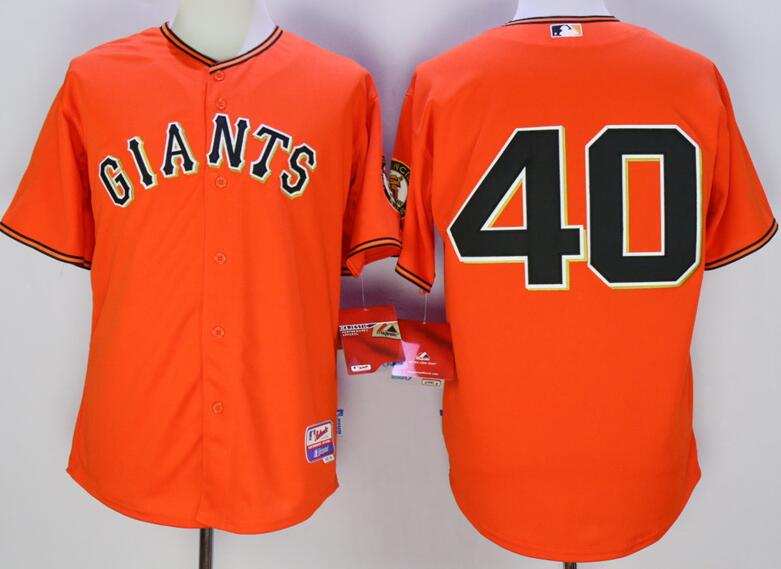 San Francisco Giants 40 Bumgarner Orange mlb baseball jersey