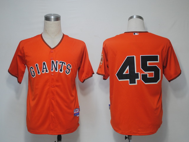 San Francisco Giants 45 Runzler Orange men mlb Baseball Jersey