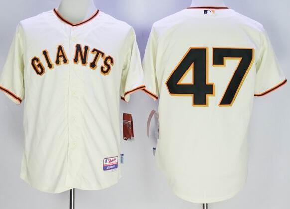 San Francisco Giants 47 Johnny Cueto beige MLB baseball Jerseys