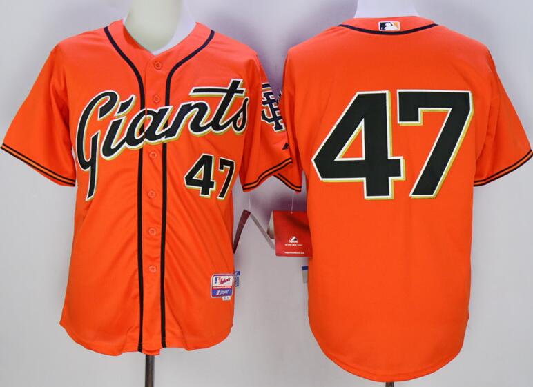 San Francisco Giants 47 Johnny Cueto orange MLB baseball Jerseys