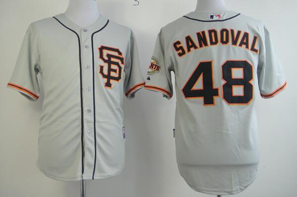 San Francisco Giants 48 Pablo Sandoval Grey men MLB baseball Jersey