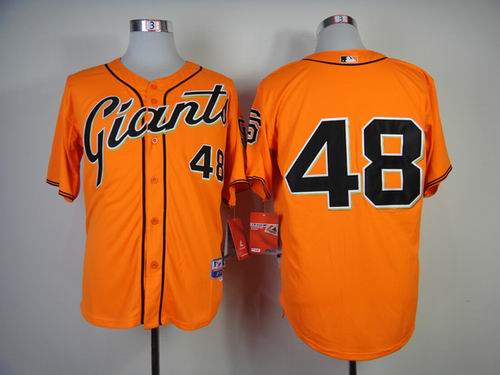 San Francisco Giants 48 orange MLB baseball Jersey