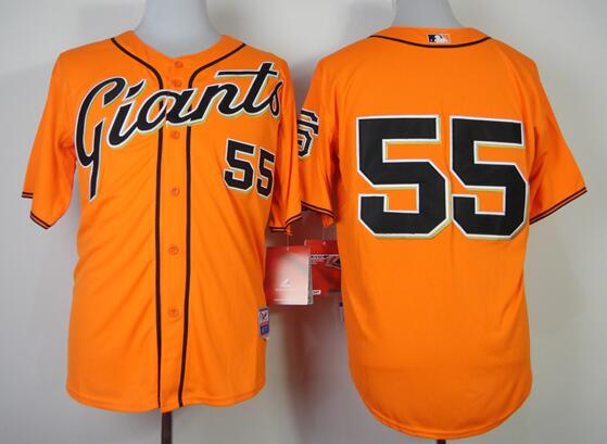 San Francisco Giants 55 Tim lincecum Orange men mlb baseball Jersey