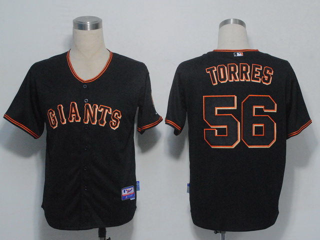 San Francisco Giants 56 Torres Black men mlb Baseball Jersey