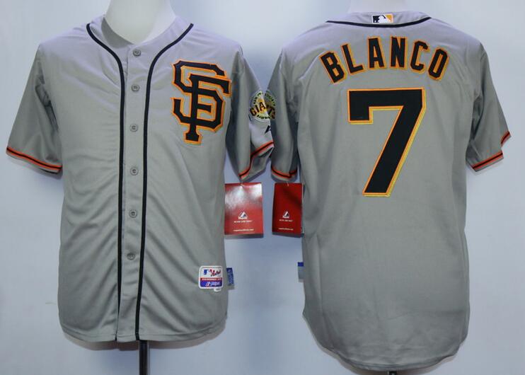 San Francisco Giants 7 Gregor Blanco gray men MLB baseball Jerseys