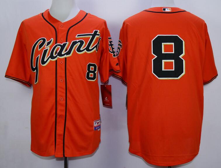 San Francisco Giants 8 Hunter Pence Orange men MLB baseball Jersey