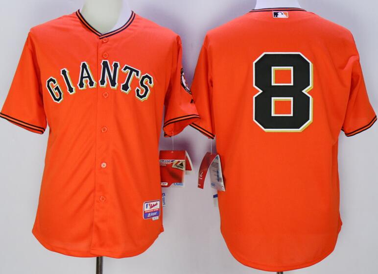 San Francisco Giants 8 Hunter Pence Orange men MLB baseball Jerseys