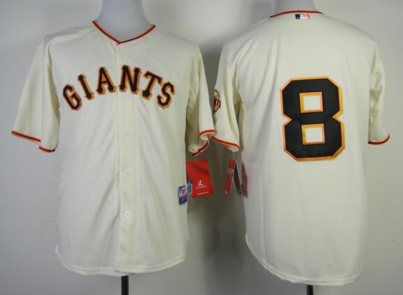 San Francisco Giants 8 Hunter Pence beige men MLB baseball Jerseys