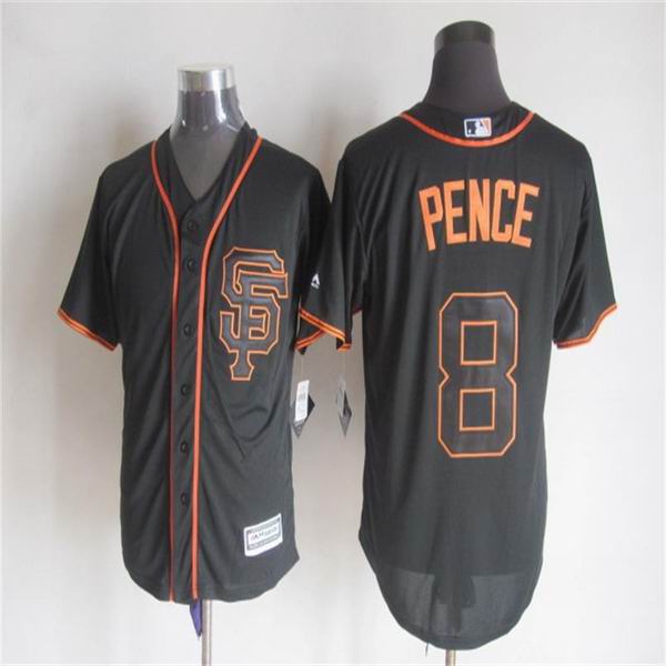 San Francisco Giants 8 Hunter Pence black Majestic baseball jersey