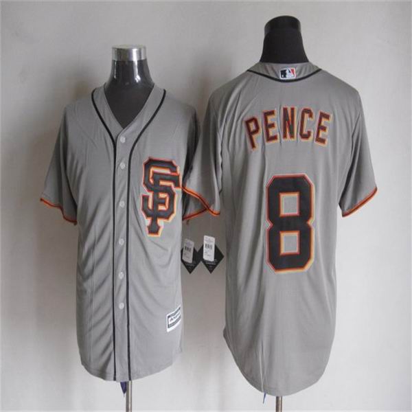 San Francisco Giants 8 Hunter Pence gray Majestic men MLB baseball Jerseys