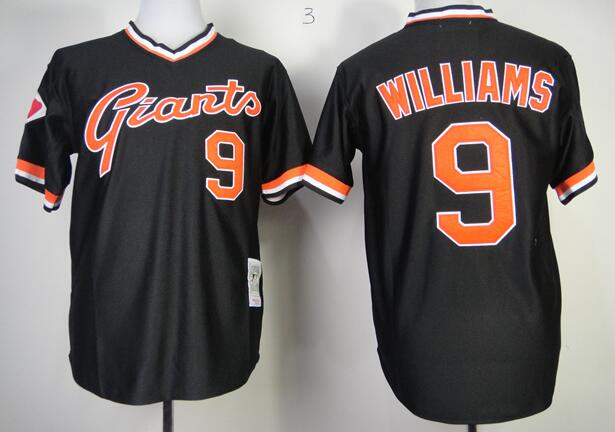 San Francisco Giants 9 Matt Williams black throwback MLB baseball Jerseys