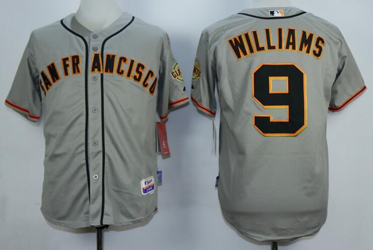 San Francisco Giants 9 Matt Williams grey throwback MLB baseball Jersey