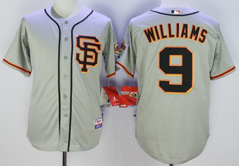 San Francisco Giants 9 Matt Williams grey throwback MLB baseball Jerseys