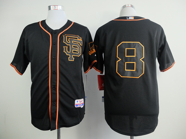 San Francisco Giants Hunter Pence 8 black baseball Jersey