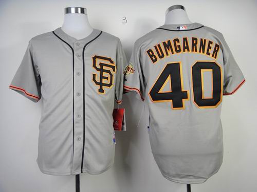 San Francisco Giants Madison Bumgarner 40 grey MLB Jerseys