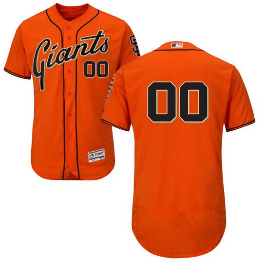 San Francisco Giants Majestic Alternate Orange Flex Base Authentic Collection Custom Jersey